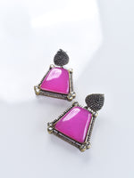 Load image into Gallery viewer, Pink Stone Earrings
