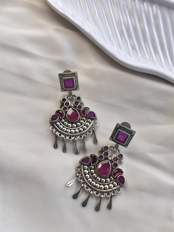 Pink Stone Earrings