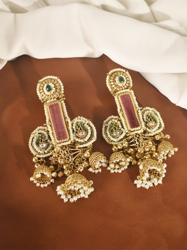 Pink Stone Earring