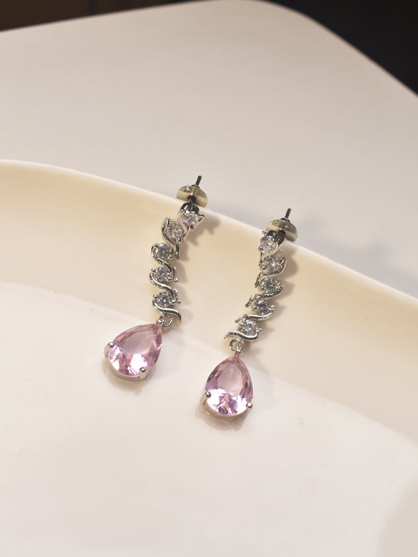 Pink teardrop earrings 