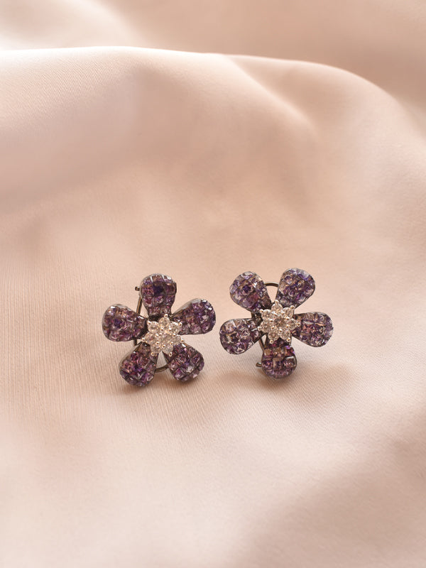 Purple Ad Earrings