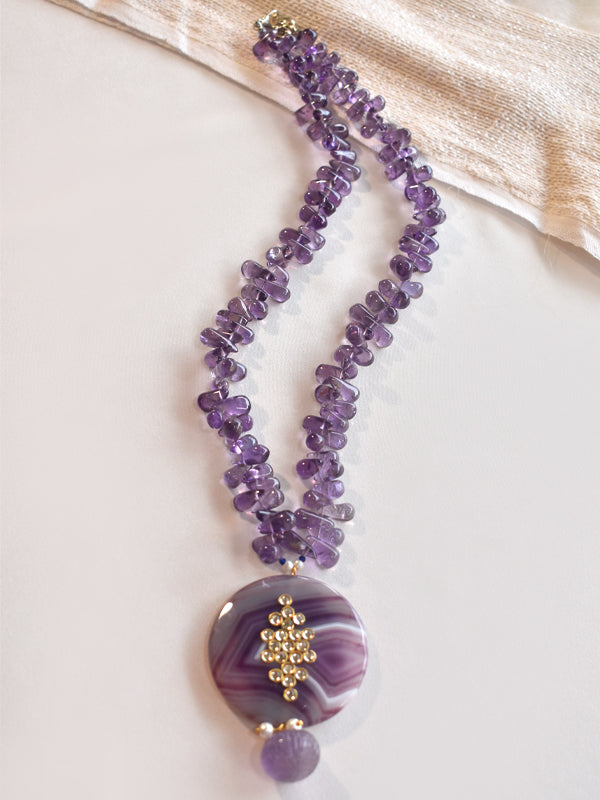 Purple Beads Necklace