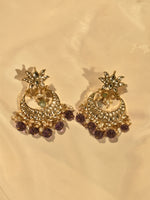 Load image into Gallery viewer, Purple Chandbali
