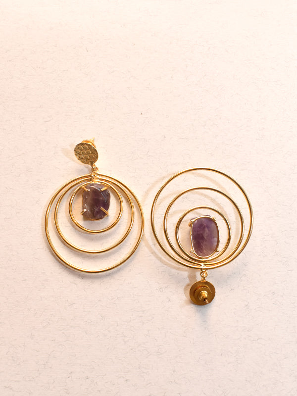Purple Stone Earring