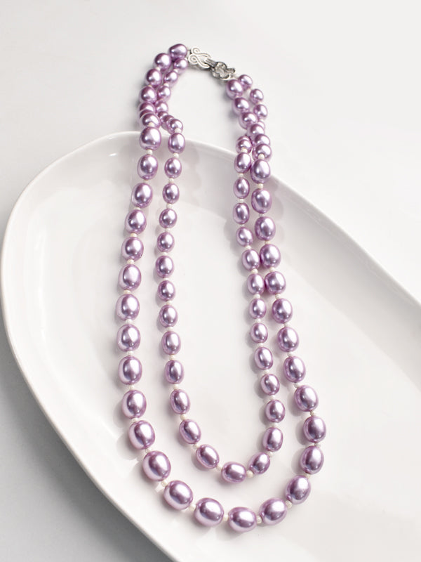Purple Beads Necklace