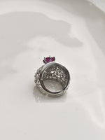 Load image into Gallery viewer, Purple Gemstone and Ad Finger Ring
