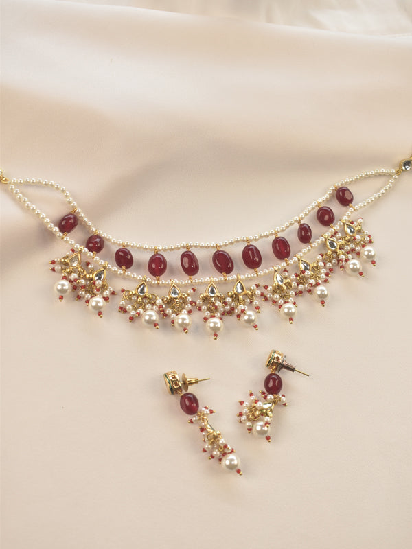 Red Beaded Necklaceset