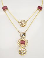 Load image into Gallery viewer, Red Sone Kundan Nacklace Set
