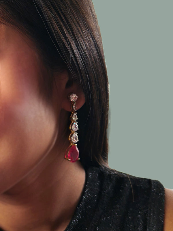 Red Stone Earring