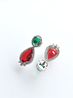 Load image into Gallery viewer, Red Stone Earrings
