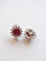 Load image into Gallery viewer, Red Stone Earrings

