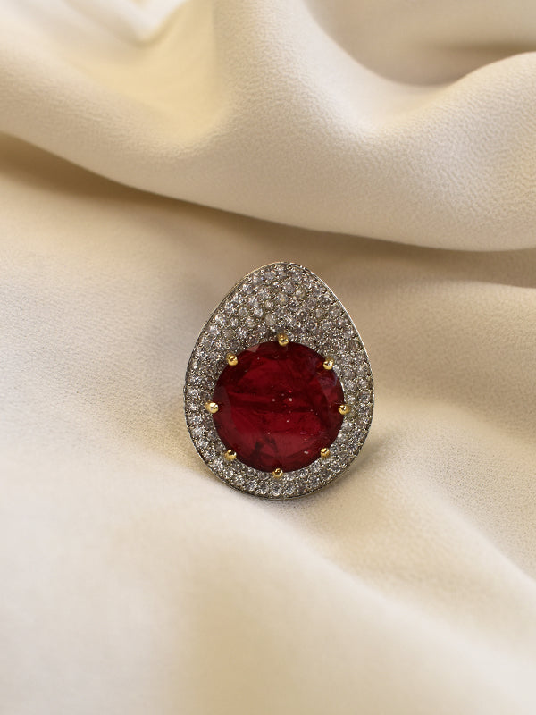 Red Stone Finger Ring