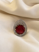 Load image into Gallery viewer, Red Stone Finger Ring

