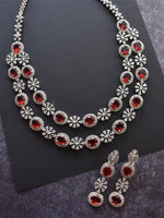 Load image into Gallery viewer, Red Stone Necklace Set

