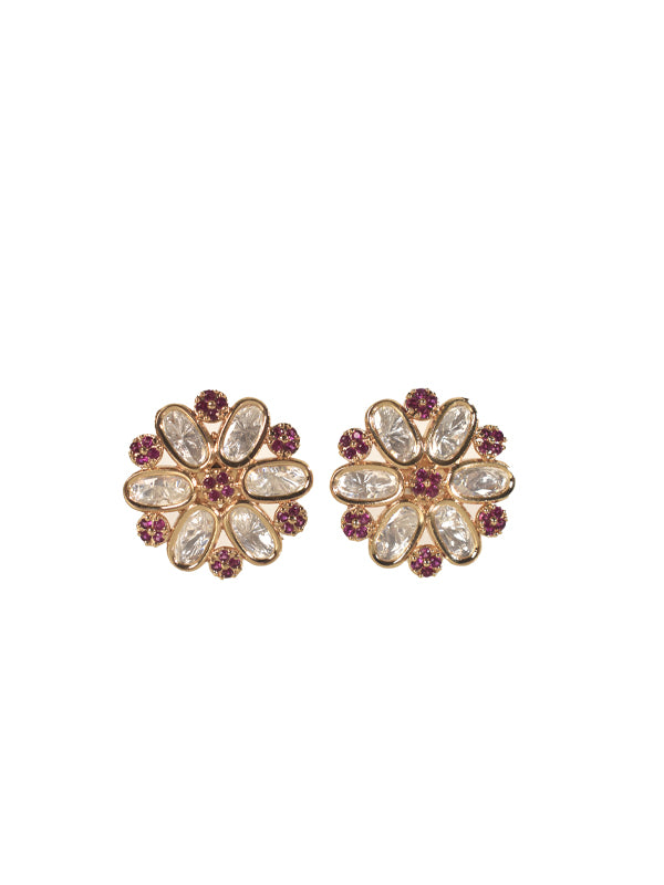 Kundan Stud | Red Stud