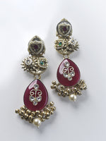 Load image into Gallery viewer, Red_Stone_Earrings
