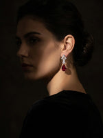 Load image into Gallery viewer, Red Teardrop Dangle Earring 

