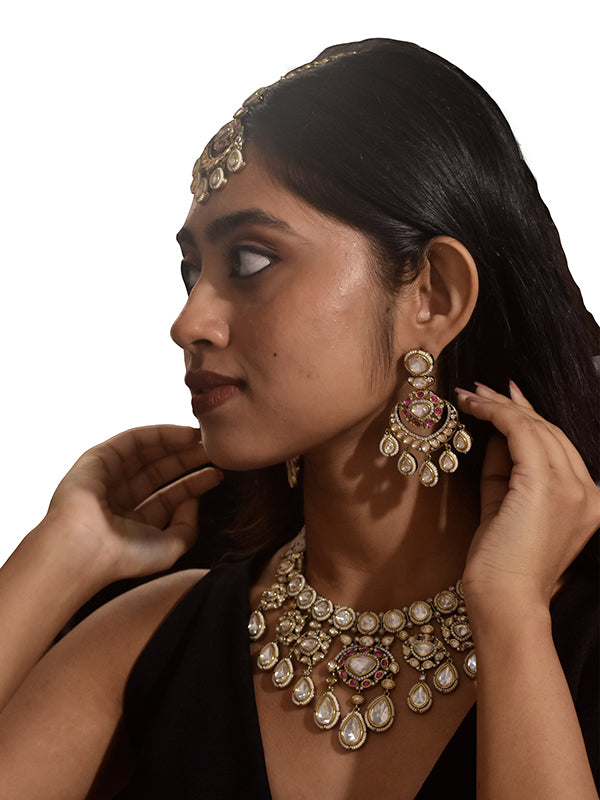 Heavy Kundan Necklace Set | Multi Kundan Necklace Set