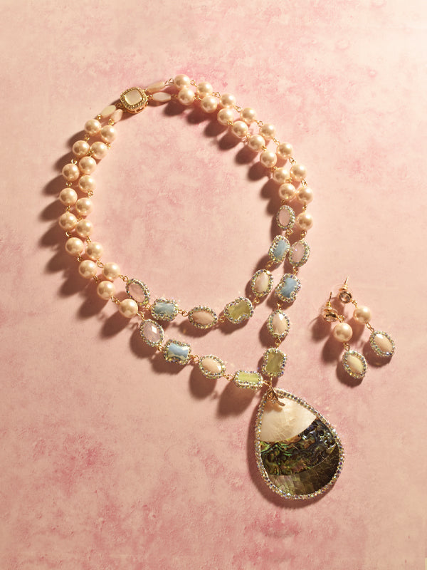 Regal Pearl & Mother-of-Pearl Double-Strand Necklace