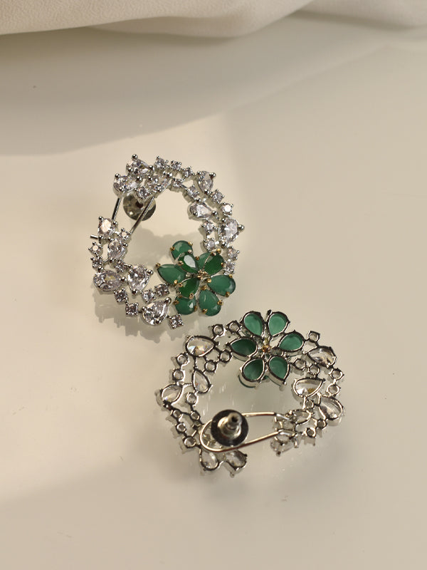 Green Stone Stud | Round Stud