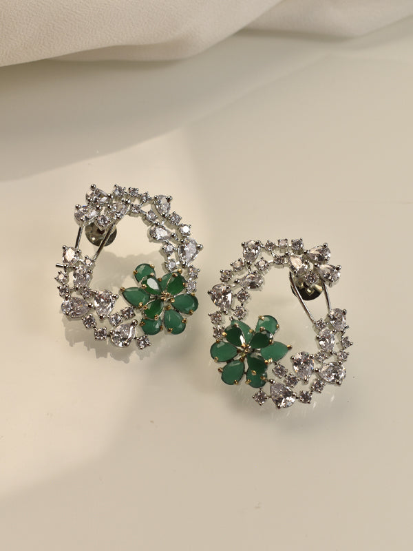 Green Stone Stud | Round Stud