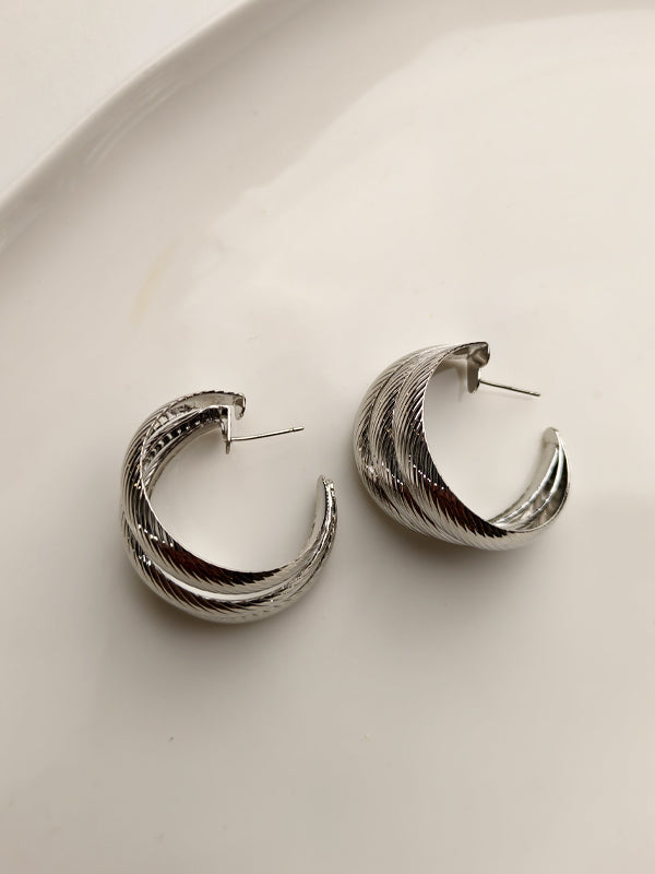 Silver Hoop Earrings 