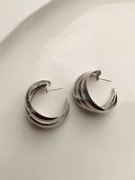 Load image into Gallery viewer, Silver Hoop Earrings 
