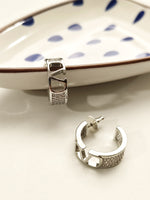 Load image into Gallery viewer, Silver Hoop Earrings
