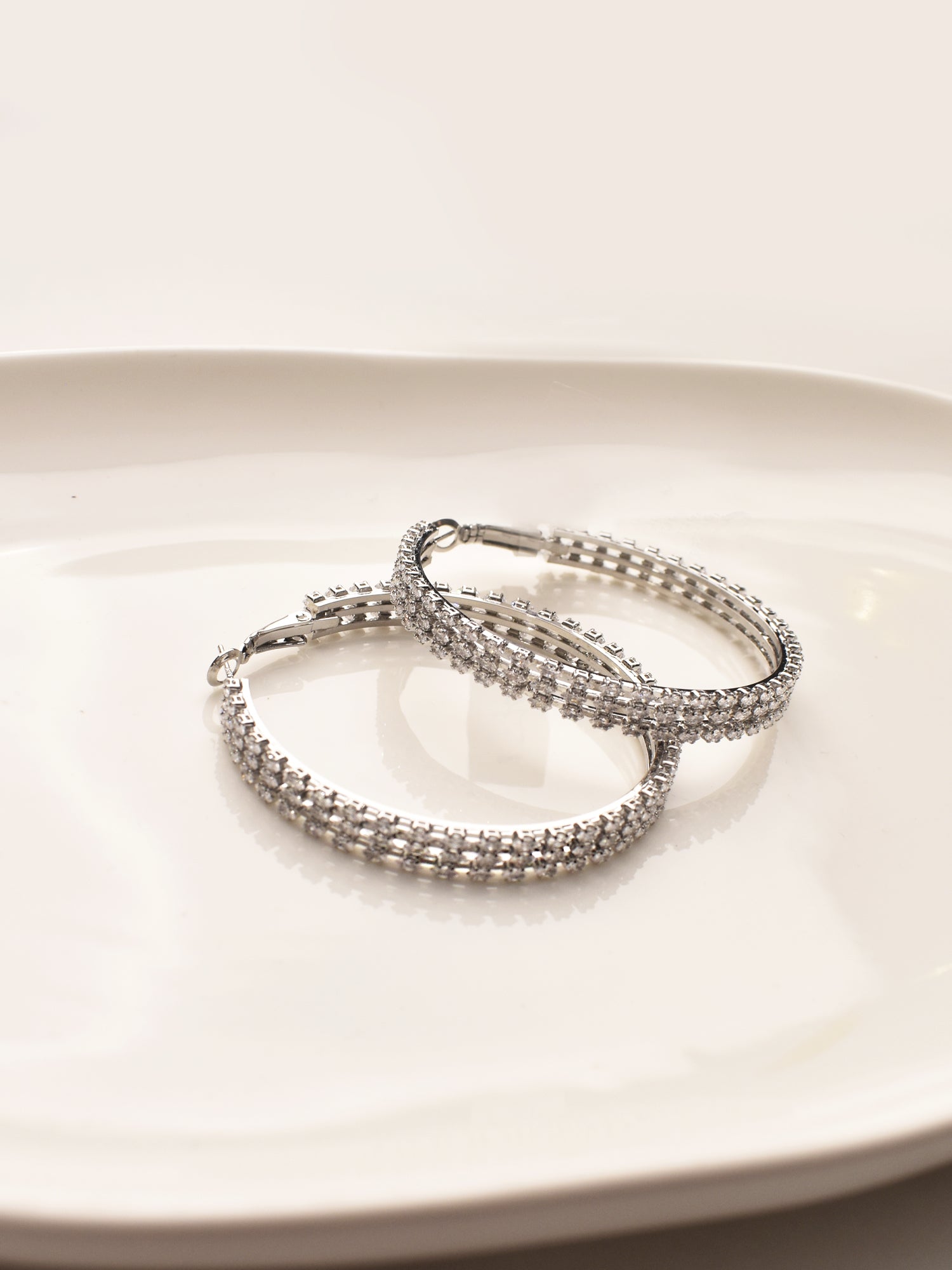 Silver Hoop Earrings 