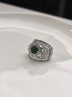 Load image into Gallery viewer, Silver Ring with a Green Gemstone 
