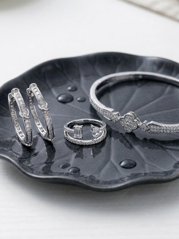 Silver and Stone Jewelry Combo