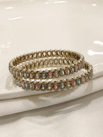 Load image into Gallery viewer, Small Beades and Stone Bangles
