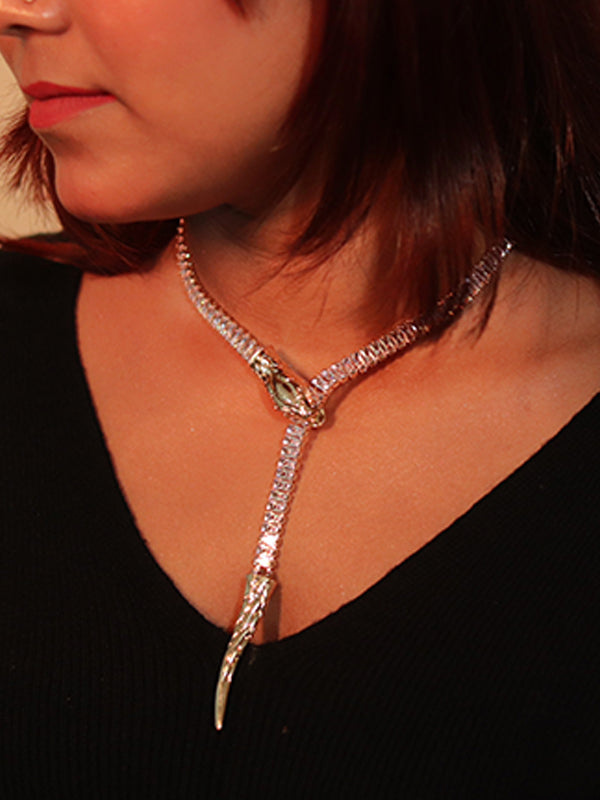 Snake Collar Statement Necklace | Stone Snake Necklace