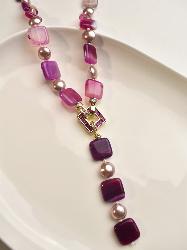  Square Beads Necklace Set