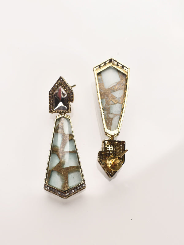 Big Blue Stone Earring | Beautiful Stone Earring