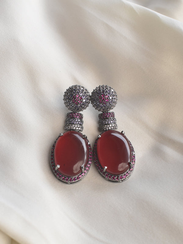 Red Earrings | Stone Earrings