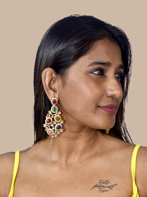 Stone Earrings | Kundan Earrings