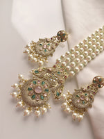 Load image into Gallery viewer, Beautiful Designer Necklace Set | Stone and Pearl Necklace Set

