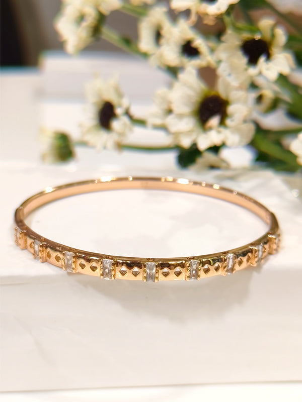 Beautiful White Stone Design Bracelet | Stylish Anti Tarnish Bracelets