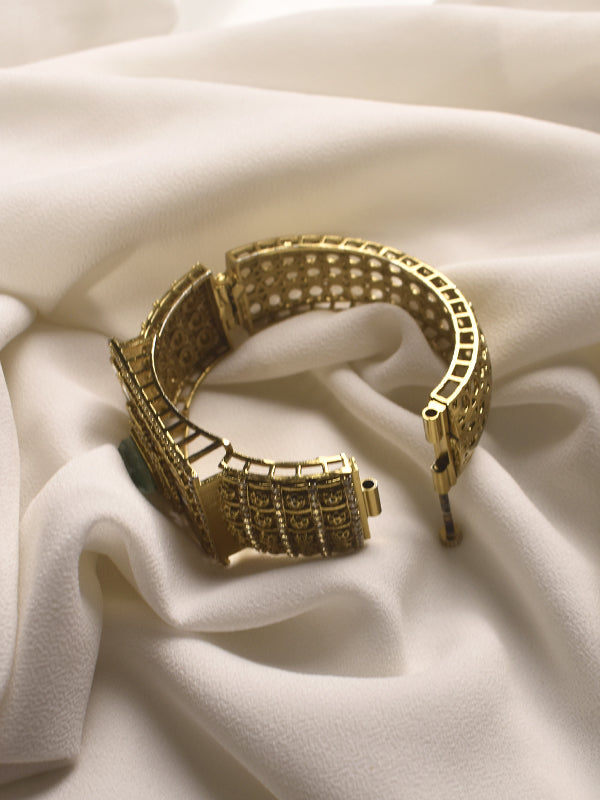 Beautiful Green Stone Bracelet | Multiple Kundan Bracelet