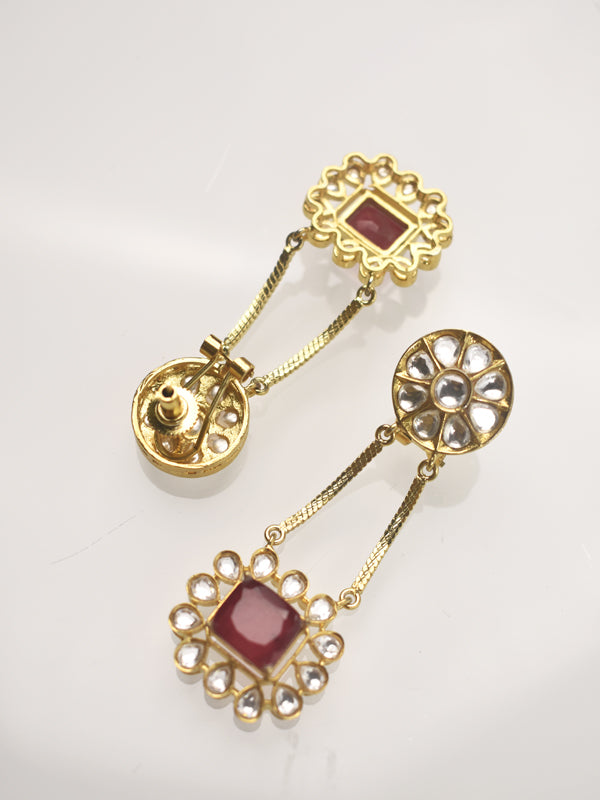 Stylish Red Stone Earring