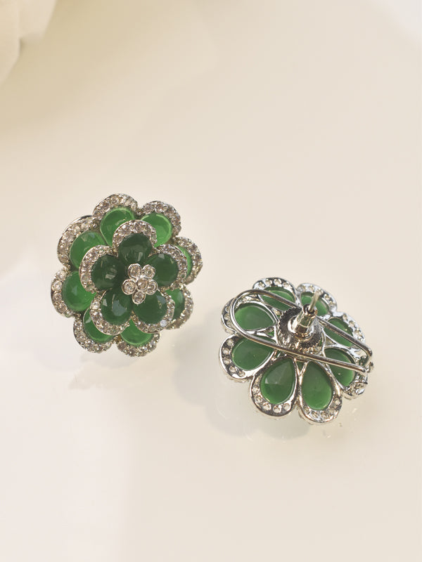 Stylish Stud for women | Green Flower Stud