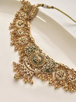 Load image into Gallery viewer, Stylish Necklace Set with Green and Red Stones 
