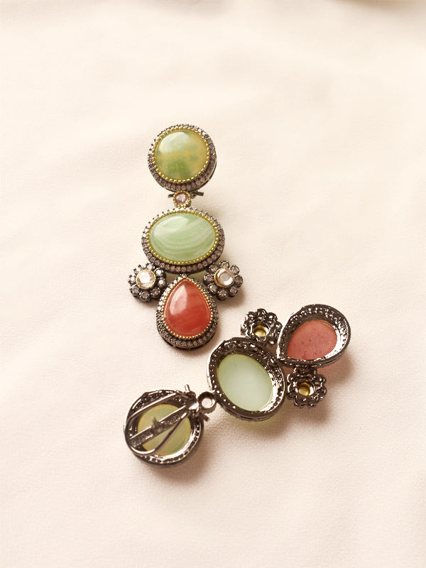Stylish Earring with Multi colored stones 