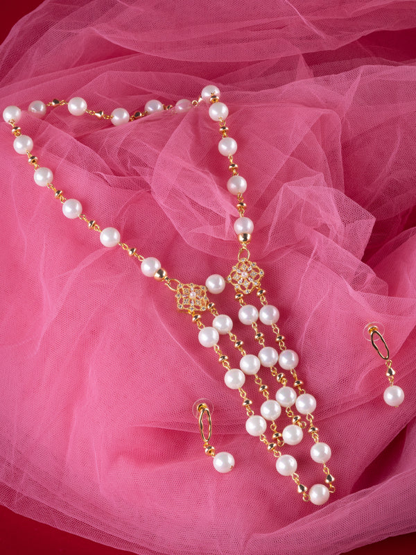  Stylish Gold-Tone Pearl Necklace