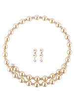 Load image into Gallery viewer, Stylish Golden Beads  Delicate Beads Necklace Set
