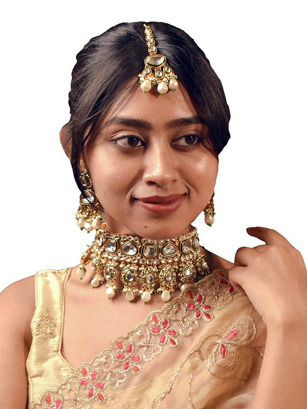 Multi Kundan Necklace Set | Tassels Necklace Set