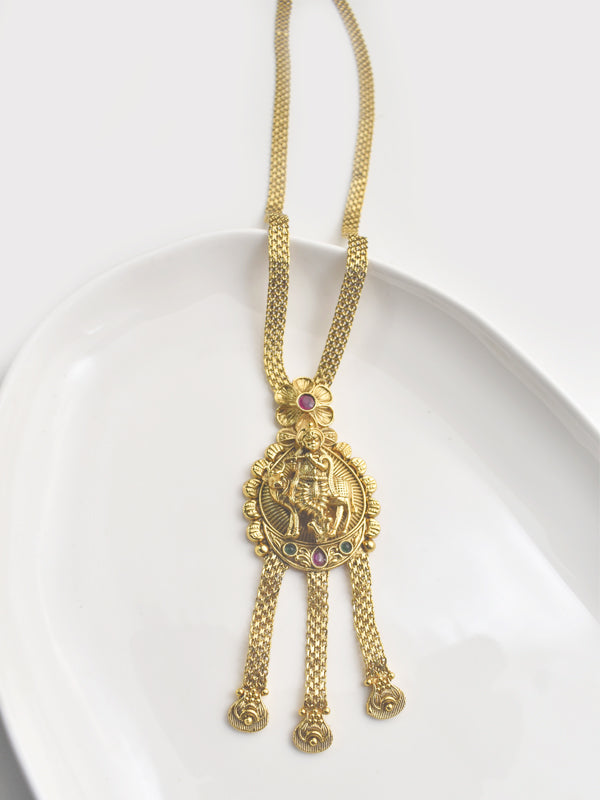 Temple Jewelley with Lord Krishna Pendant