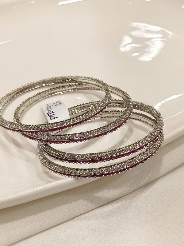 The Royal Ruby-Pink Gemstone Churi Set 