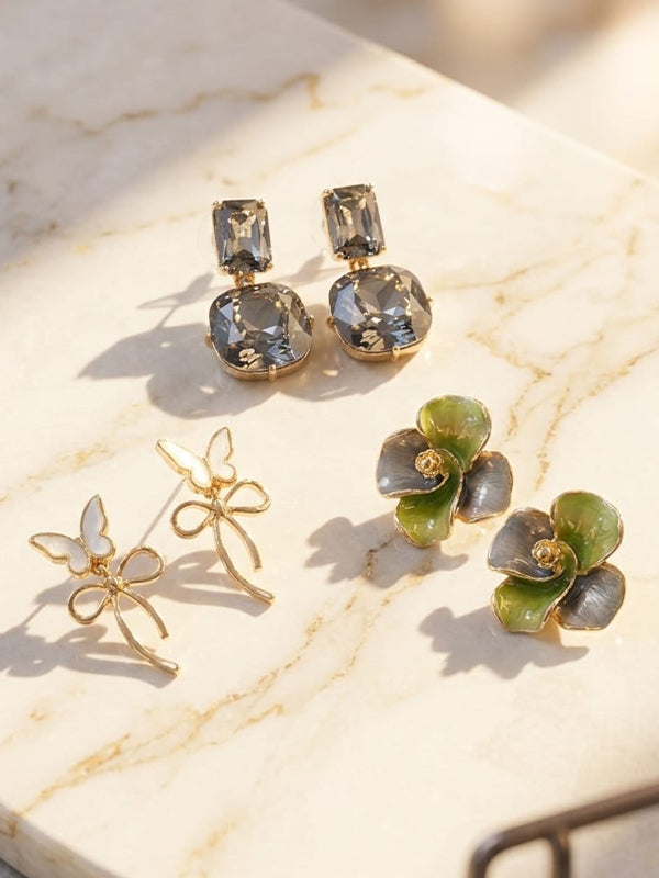 Timeless grace 3 piece earring | the signature style combo